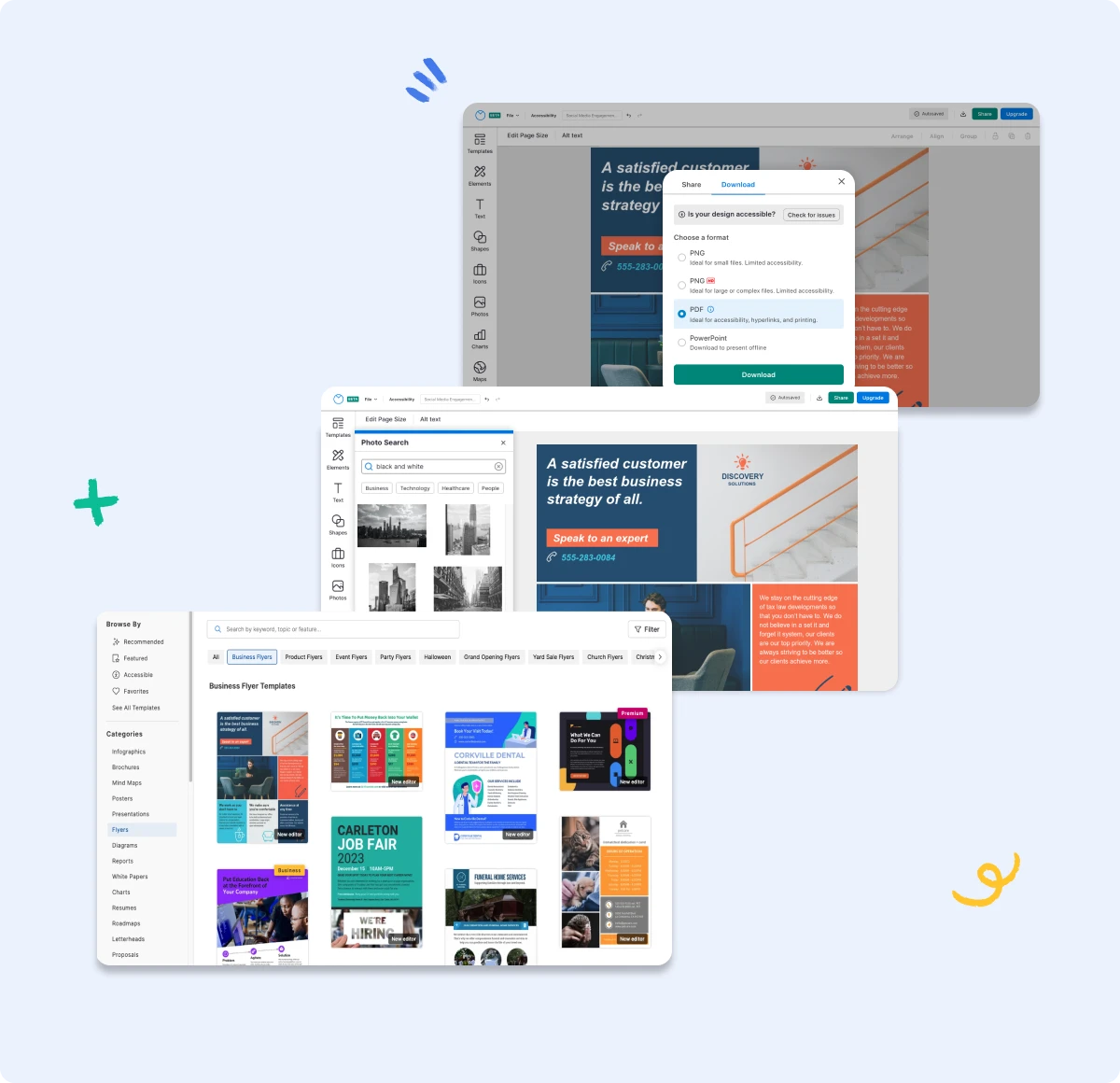 Como criar folder online grátis com o criador de folhetos da Venngage: