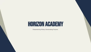 Free  Template: Cartão De Visita Estudante Geométrico Moderno Bege e Marinho
