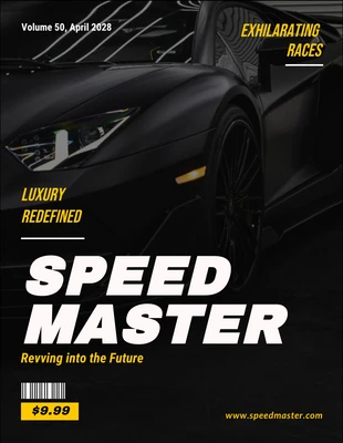 business  Template: Revista Capa de Carro Amarelo Escuro Branco