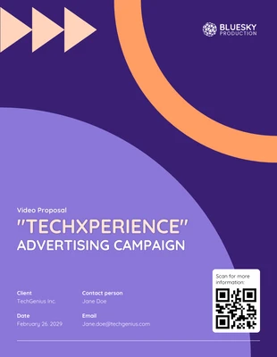 premium  Template: Modelo de proposta de vídeo para campanha publicitária