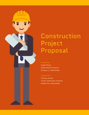 premium  Template: Proposta de projeto de construção visual